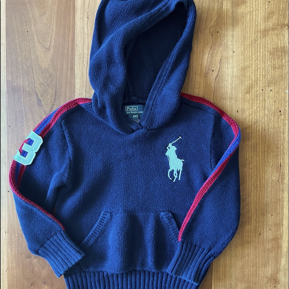 4T Navy Blue & Red Polo sweater/hoodie